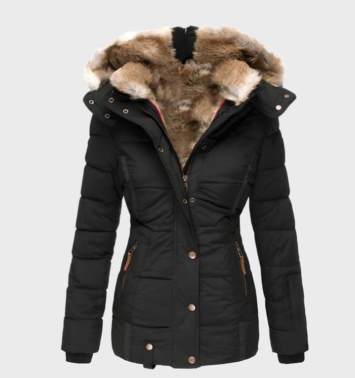 Dikke en Warme Slim Fit Winterjas met Capuchon - Midea 0