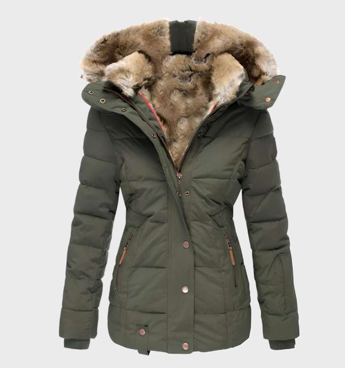 Dikke en Warme Slim Fit Winterjas met Capuchon - Midea 2